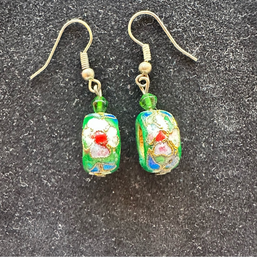 Glass earrings